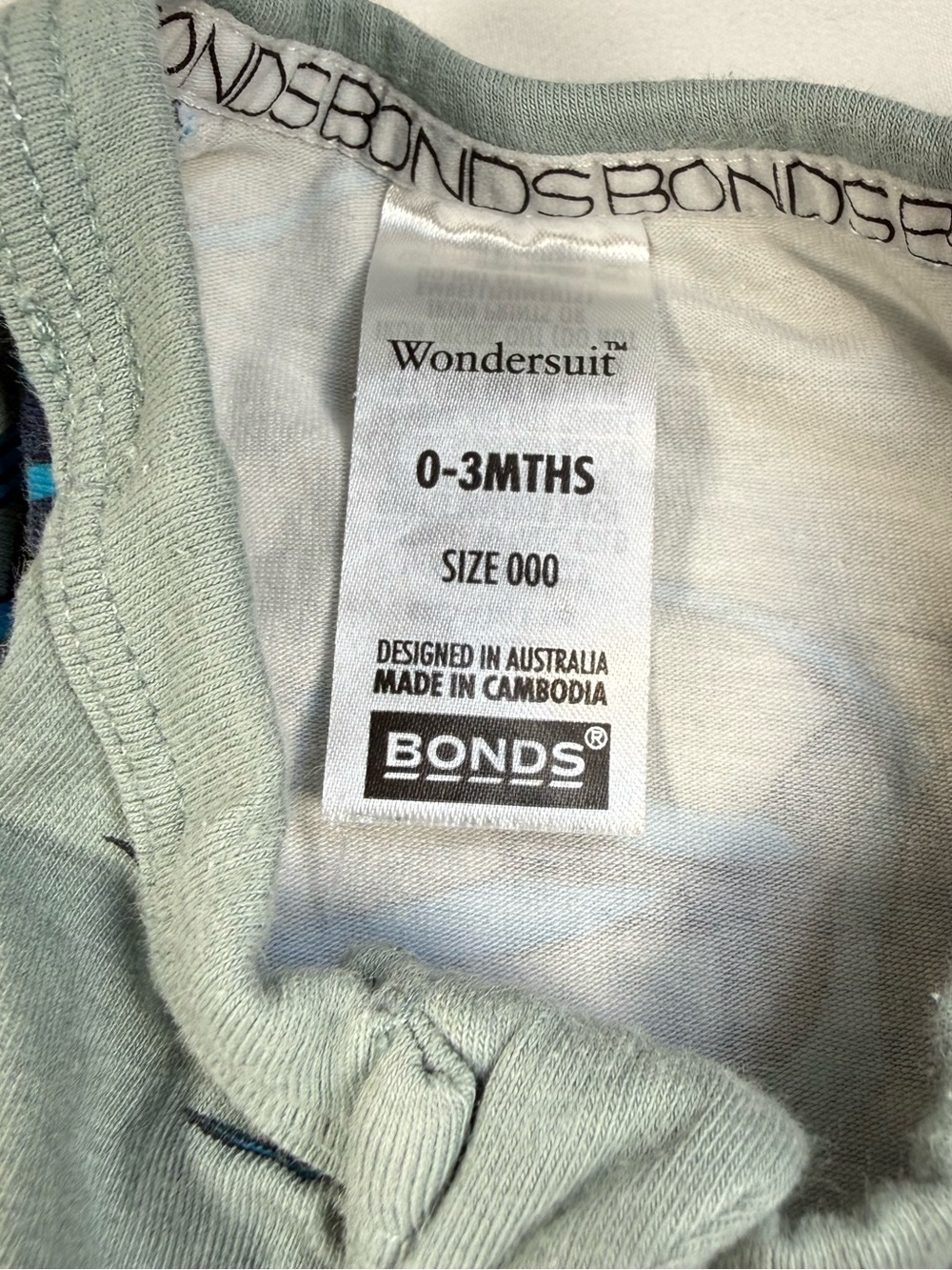 BONDS Wondersuit Fish Zip Romper Lot Size 000 0-3m Coastal Ocean Baby Pajamas - Picture 5 of 15
